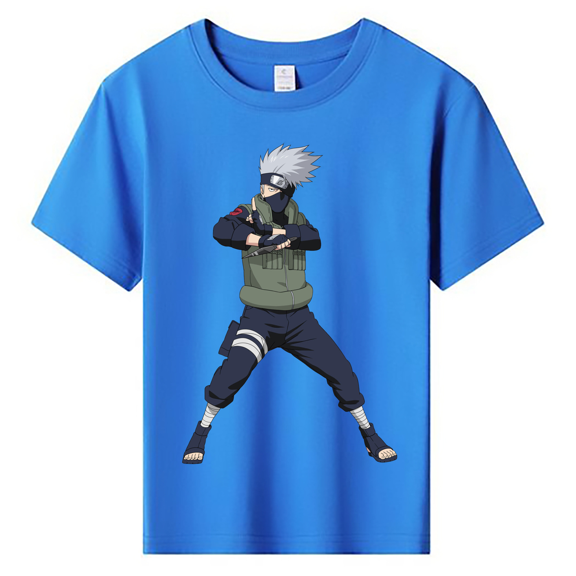 （画像用） NARUTO -ナルト- はたけ カカシ Hatake Kakashi 綿100％キッズTシャツ（フロントプリント）